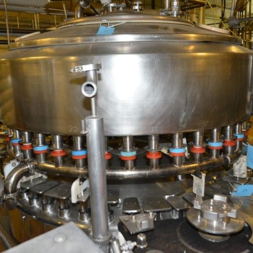 42-Valve Fogg Model FA4200RH, S/S Rotary Gravity Filler with 5 in Pitch