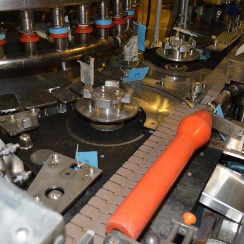42-Valve Fogg Model FA4200RH, S/S Rotary Gravity Filler with 5 in Pitch
