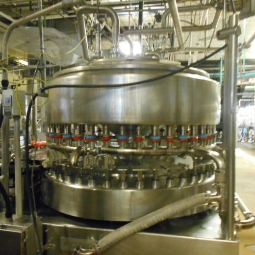 42-Valve Fogg Model FA4200RH, S/S Rotary Gravity Filler with 5 in Pitch