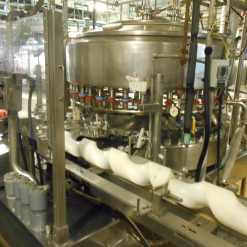 42-Valve Fogg Model FA4200RH, S/S Rotary Gravity Filler with 5 in Pitch