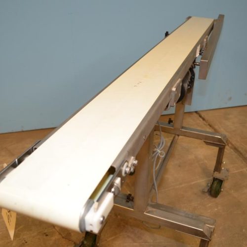 Ross Industries Model VSC66 6 in W x 75 in L Powered Vinyl Flat Belt Conveyor