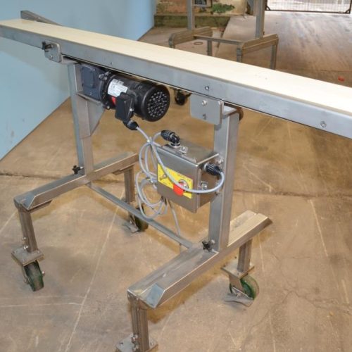 Ross Industries Model VSC66 6 in W x 75 in L Powered Vinyl Flat Belt Conveyor