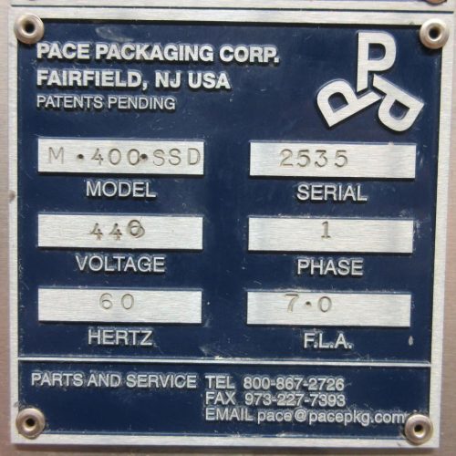 Pace Omniline Model M400SSD Bulk Bottle Unscrambler