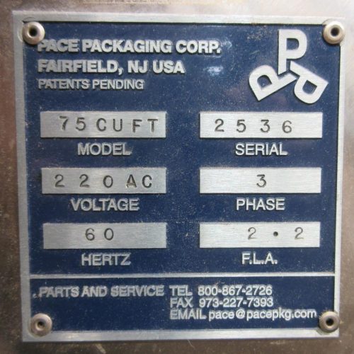 Pace Omniline Model M400SSD Bulk Bottle Unscrambler