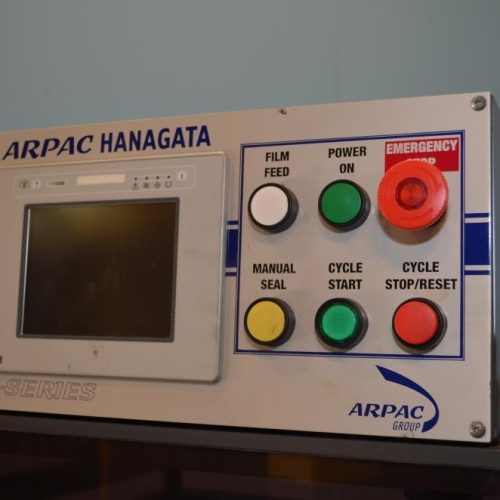 Arpac Hanagata Model ARW26 40 PPM Shrink Wrapper with Heat Shrink Tunnel
