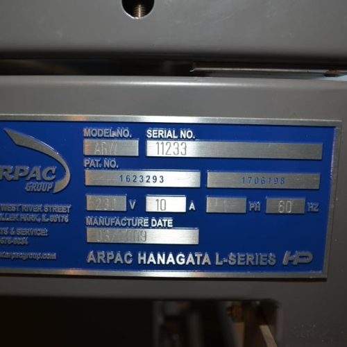 Arpac Hanagata Model ARW26 40 PPM Shrink Wrapper with Heat Shrink Tunnel