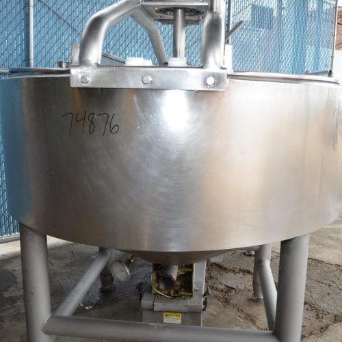 300 Gallon Breddo Model LORWWSS S/S Round Double Motion Agitated Jacketed Likwifier