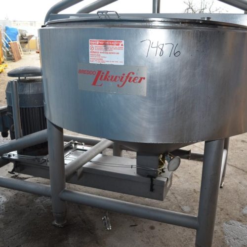 300 Gallon Breddo Model LORWWSS S/S Round Double Motion Agitated Jacketed Likwifier