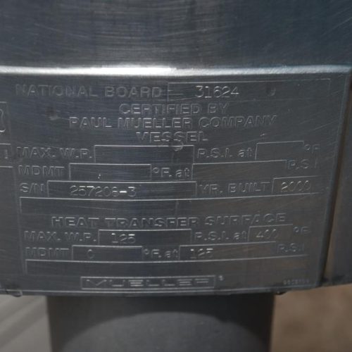 300 Gallon Breddo Model LORWWSS S/S Round Double Motion Agitated Jacketed Likwifier