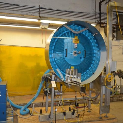 McBrady Model 200 60 in Dia 200 CPM Orbital Bottle Cleaner with Torit Dust Collector