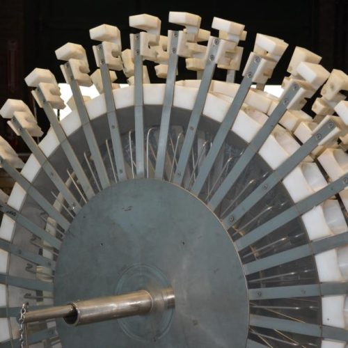 McBrady Model 200 60 in Dia 200 CPM Orbital Bottle Cleaner with Torit Dust Collector