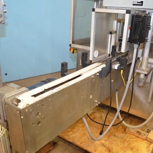 Resina Model NRU40 (8) Quill Inline Spindle Capper with Cap Orientor and Hopper