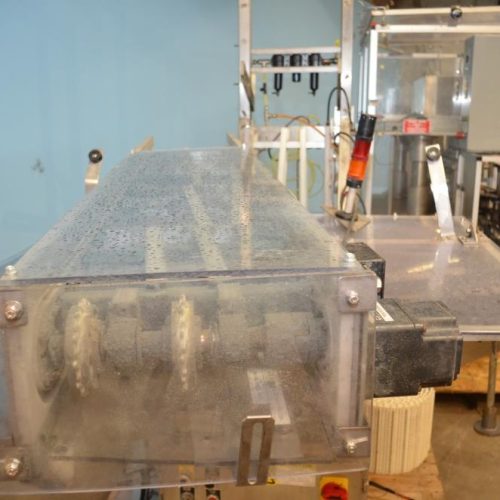 Resina Model NRU40 (8) Quill Inline Spindle Capper with Cap Orientor and Hopper