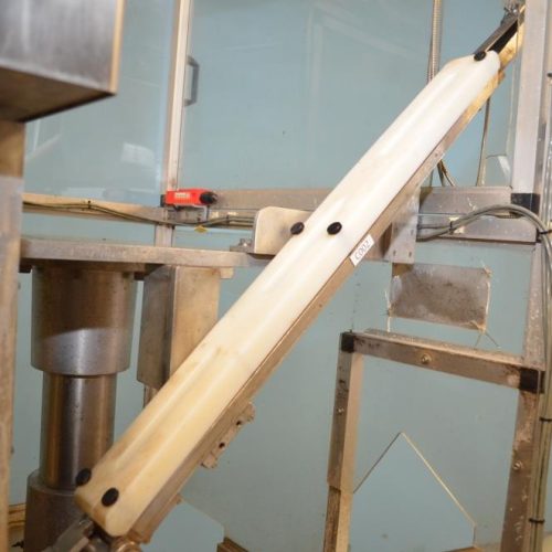 Resina Model NRU40 (8) Quill Inline Spindle Capper with Cap Orientor and Hopper