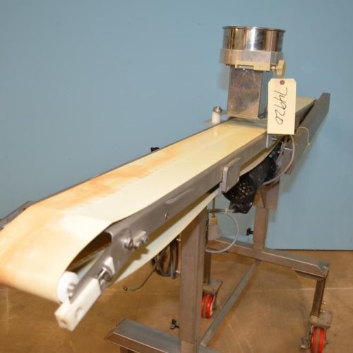 Ross Industries Model VSC66 6 in W x 75 in L Powered Vinyl Flat Belt Conveyor