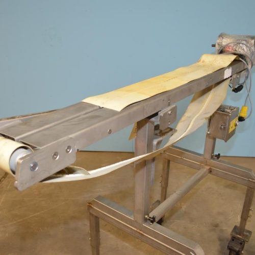 Ross Industries Model VSC66 6 in W x 75 in L Powered Vinyl Flat Belt Conveyor