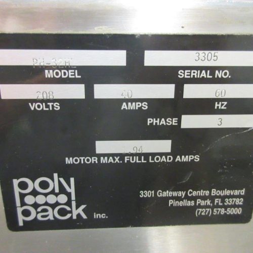 Polypack Model PH32HL Right Hand 30 PPM Bundler and Heat Shrink Tunnel