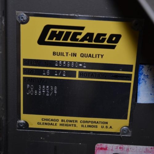 5 HP Chicago Blower Size 16 1/2  Blower