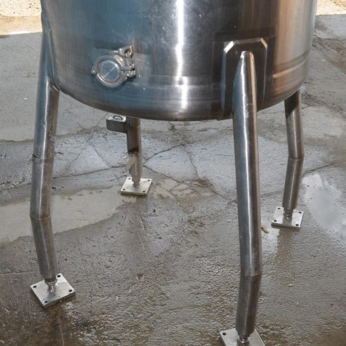 160 Gallon Letsch 316 S/S Vertical Prop Turbine Agitated Dished Heads Pressure Tank