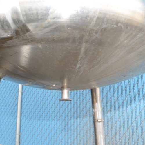 160 Gallon Letsch 316 S/S Vertical Prop Turbine Agitated Dished Heads Pressure Tank