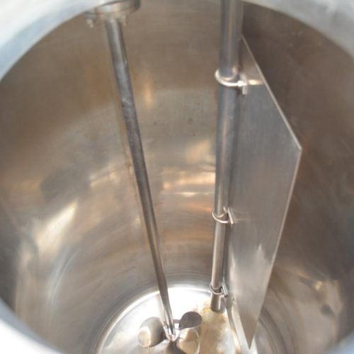 160 Gallon Letsch 316 S/S Vertical Prop Turbine Agitated Dished Heads Pressure Tank
