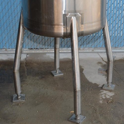 160 Gallon Letsch 316 S/S Vertical Prop Turbine Agitated Dished Heads Pressure Tank
