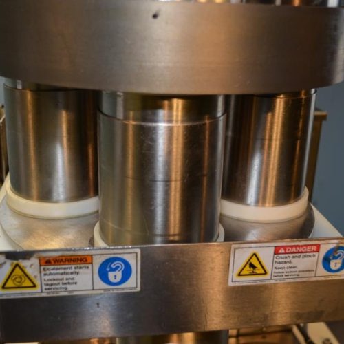 Hayssen 1216HR 60 ppm VFFS with Speedee Volumetric Filler and Registration and Coder
