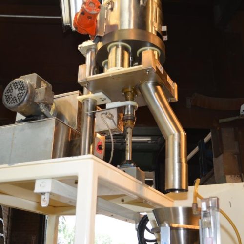 Hayssen 1216HR 60 ppm VFFS with Speedee Volumetric Filler and Registration and Coder
