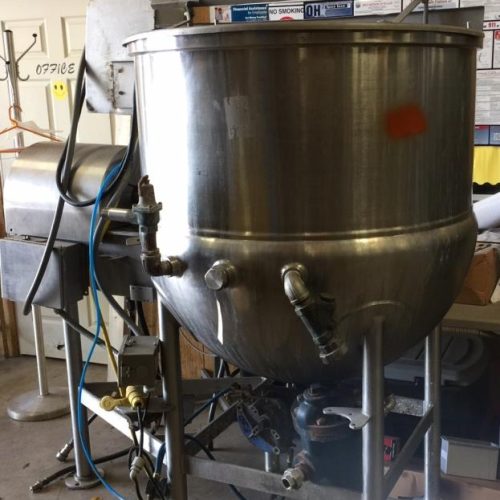 200 Gallon JC Pardo Jacketed Kettle with Scrape Agitation