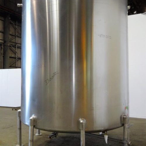 5,000 Gall DCI S/S Vertical Single Wall dished heads Tank
