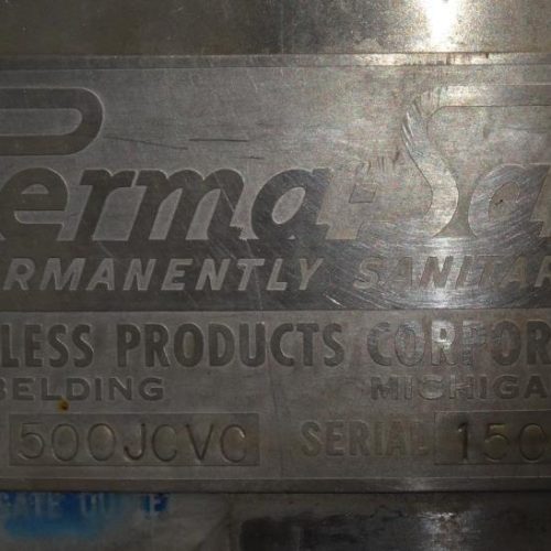 500 Gallon Perma San WillFlow S/S Vertical Jacketed Agitated Cooker/Cooler Tank