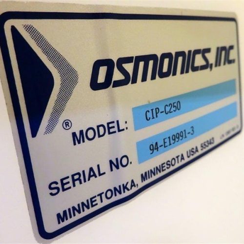 Osmonics 40 GPM S/S Tubes Skidded Reverse Osmosis System