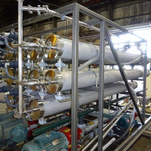 Osmonics 40 GPM S/S Tubes Skidded Reverse Osmosis System