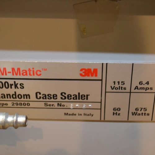 3M Model 700RKS 3M-Matic 3 in W Top and Bottom Random Case Sealer