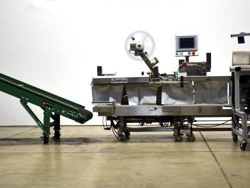 APS Model FAS Sprint Revolution S/S Horizontal Bagger with Zebra Print Apply Labeler