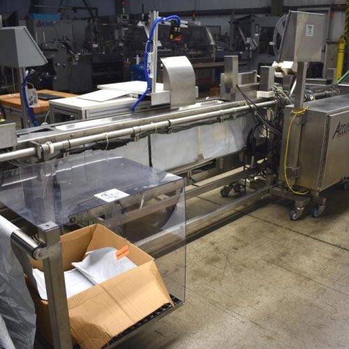 APS Model FAS Sprint Revolution S/S Horizontal Bagger with Zebra Print Apply Labeler