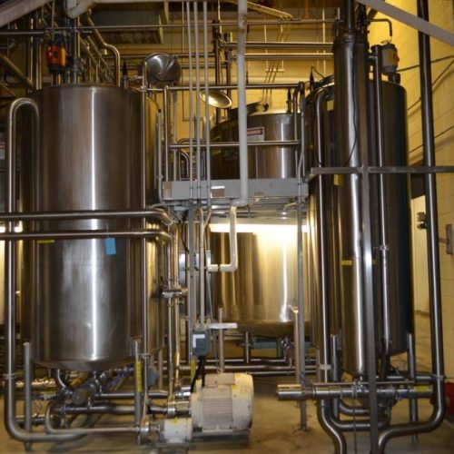 Tetra Aseptic 5-Tank CIP System Including Tanks, Pumps, And Valves