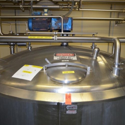 6,000 Gallon Crepaco S/S Vertical Ammonia Jacketed Sweep Agitated Tank