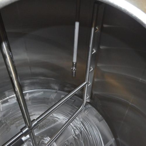 6,000 Gallon Crepaco S/S Vertical Single Wall Sweep Agitated Tank