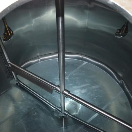 6,000 Gallon Crepaco S/S Vertical Single Wall Sweep Agitated Tank