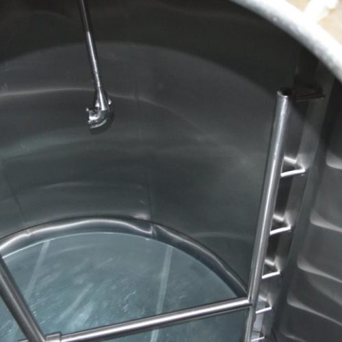 6,000 Gallon Crepaco S/S Vertical Single Wall Sweep Agitated Tank