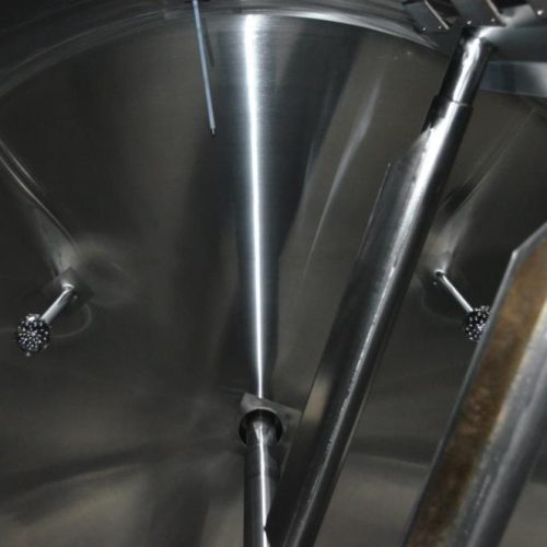 7,000 Gallon APV Crepaco S/S Vertical Ammonia Jacketed Agitated Silo with S/S Alcove