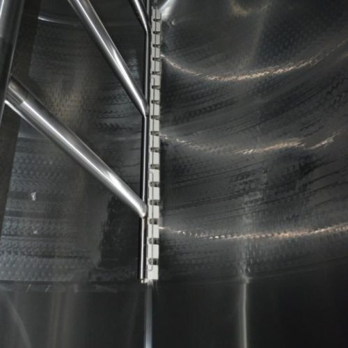 9,110 Gallon Mueller S/S Vertical Ammonia Jacketed Agitated Silo