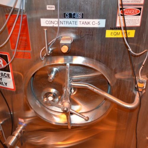 6,000 Gallon DCI S/S Vertical Agitated Ammonia Jacketed Tank