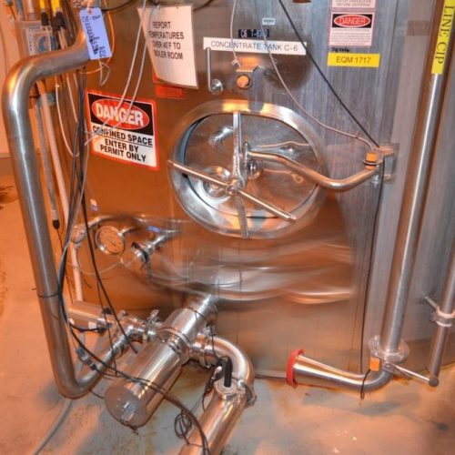 6,000 Gallon DCI S/S Vertical Agitated Ammonia Jacketed Tank