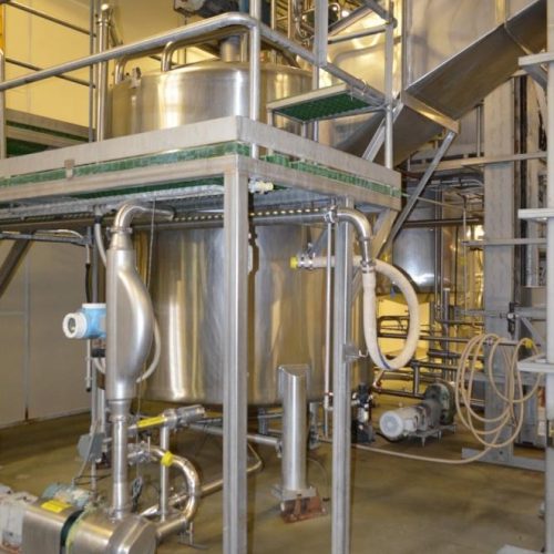 2,000 Gallon S/S Vertical Single Wall Sweep Agitated Tank