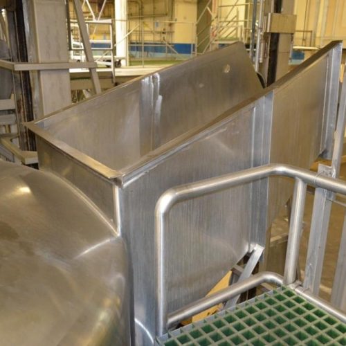 2,000 Gallon S/S Vertical Single Wall Sweep Agitated Tank