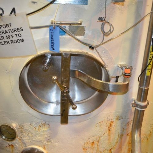 6,000 Gallon Mueller S/S Vertical Lined Ammonia Jacketed Agitated Silo