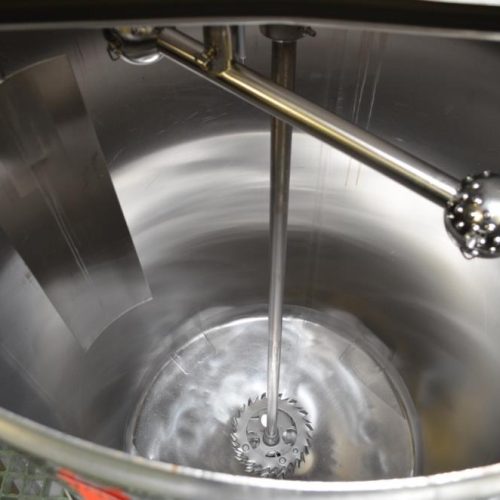 500 Gallon Crepaco S/S Vertical Single Wall Tank with High Shear Agitator