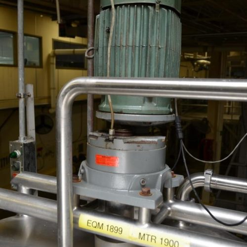 500 Gallon Crepaco S/S Vertical Single Wall Tank with High Shear Agitator